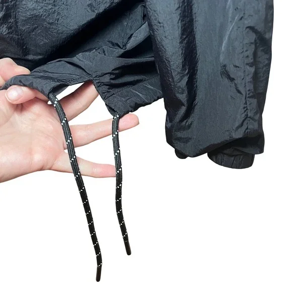 Pink Victoria Secret Pullover Windbreaker Jacket Pink Logo Anorak XS Black - Picture 6 of 7